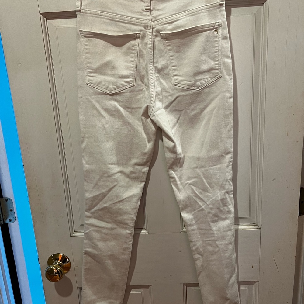 Madewell 10" High-Rise Skinny Jeans in Pure White - Picture 5 of 7